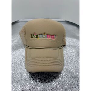 Brand New Tilly's Women's Adjustable Tan Khaki Manifesting Trucker Hat Cap